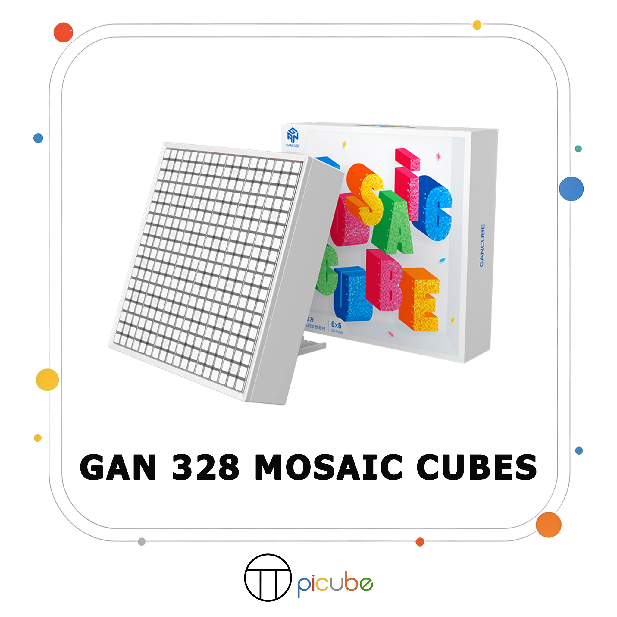 [picube]-gan-328-cubi-mosaico-6x6-10x10-puzzle-artistico-creativo-fai-da-te-educativo-rompicapo-antistress-cubo-magico-regalo