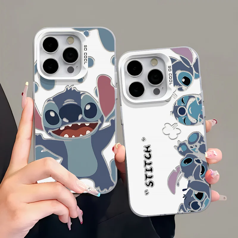 Disney Stitch Angry Phone Case Suitable for iPhone 15 14 13 12 11 Pro Max XR XS X 12 13 Mini 7 8 Plus Cover Cartoon Case