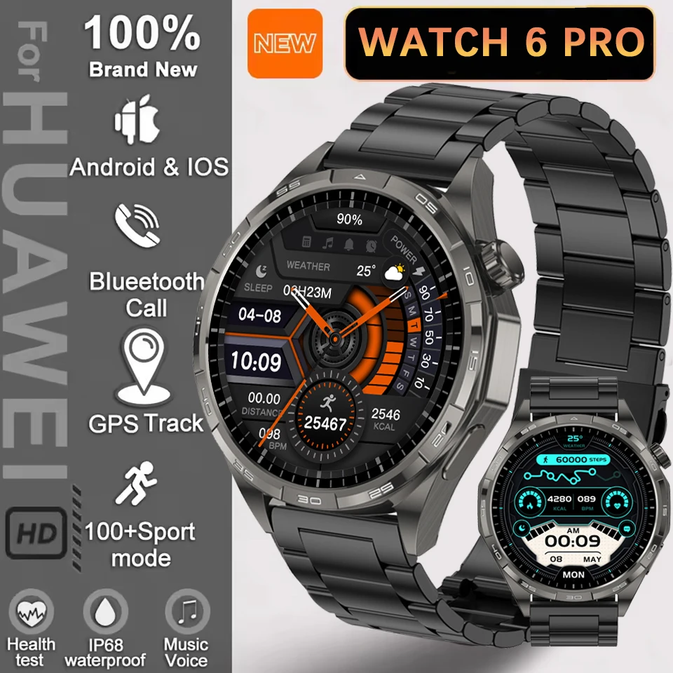 

2026 New Original Watch 6 Pro Sports Smart Men And Women Business Bluetooth Phone Watch Pro Sports Health Men Smart Watch Gifts