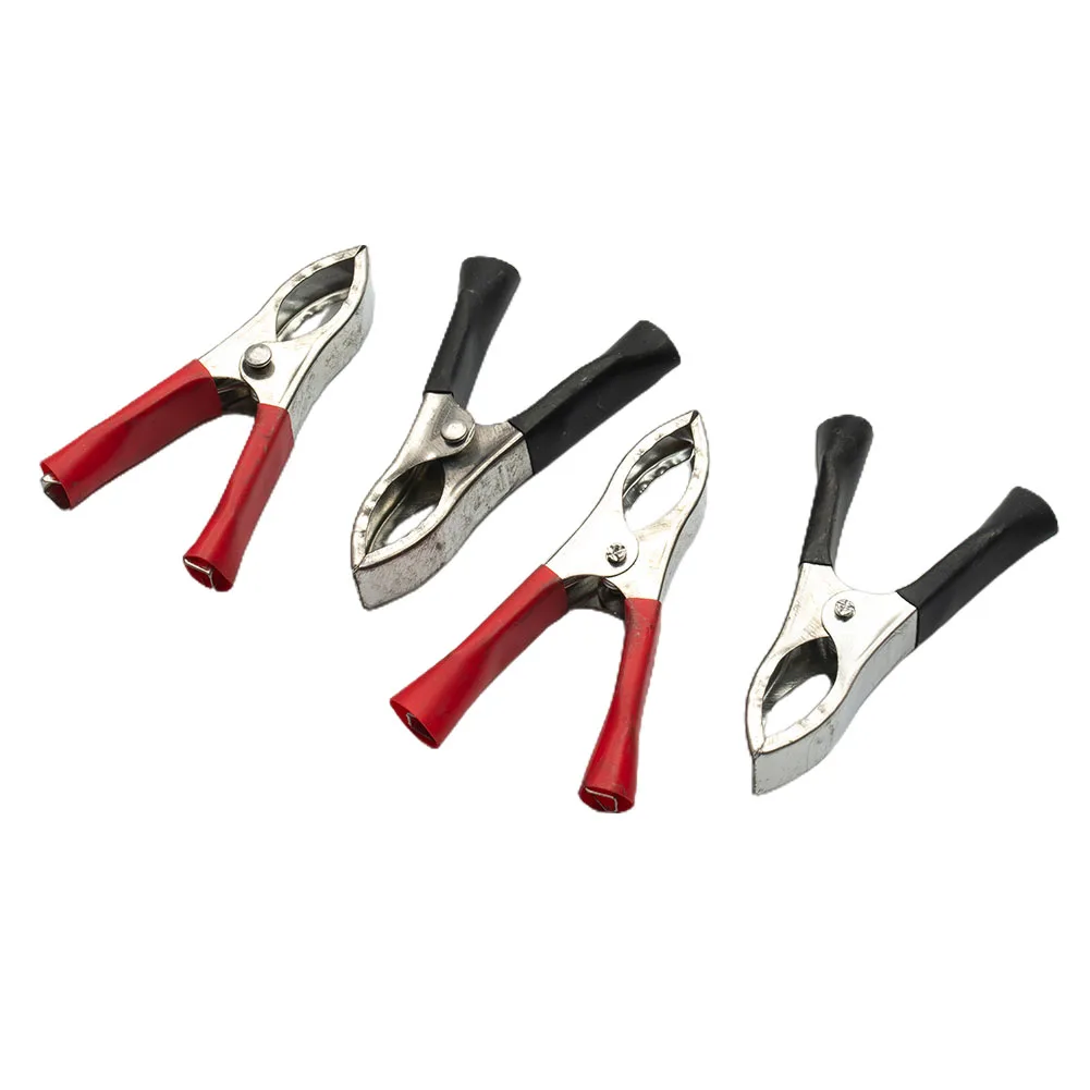 

4PCS 30A 75MM Crocodile Clips for Car Van Battery Test Insulated For Alligator Clip Connectors for Electrical Projects