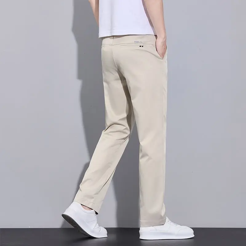 

2026 New Men's Classic Solid Color Spring Autumn 3 Colors Casual Pants Business Fashion Stretch Cotton Slim Brand Trousers Male