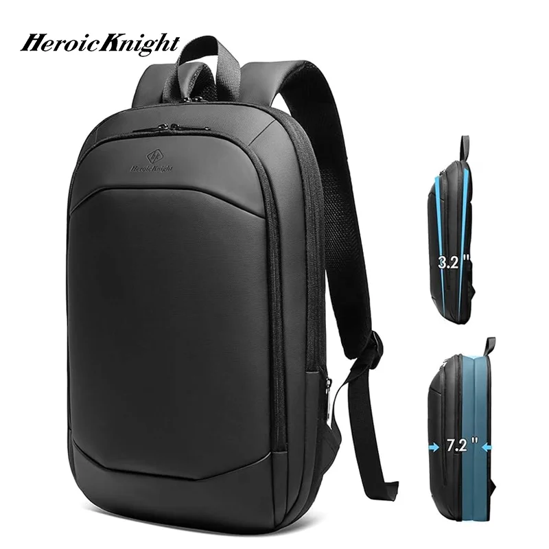 

Рюкзак Heroic Knight расширяемый, для путешествий, тонкий, деловой, для мужчин, для ноутбука 15.6 дюймов, легкий, простой, водонепроницаемый, для офиса, колледжа, повседневный