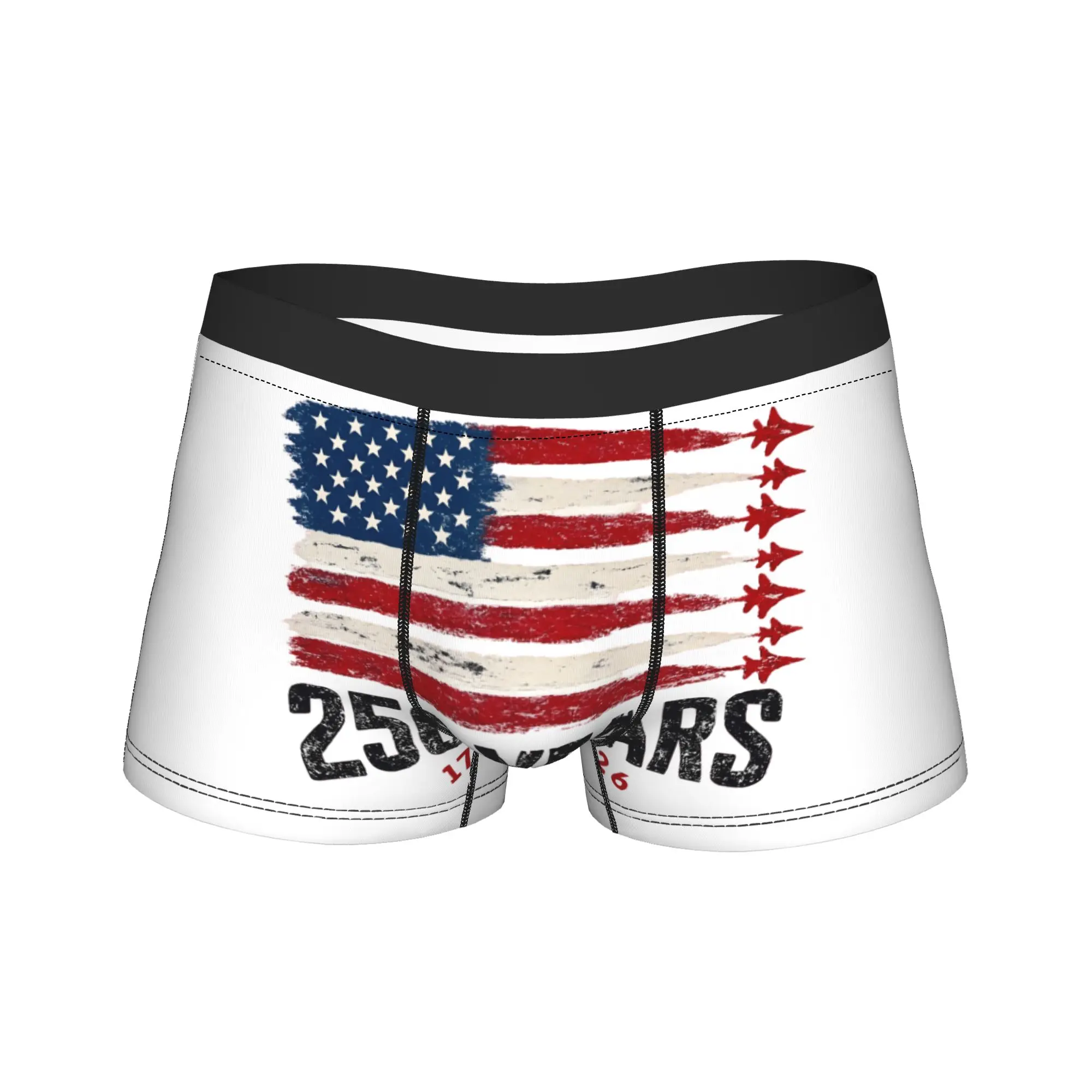 

4th July 250th Anniversary American Birthday Underwear Customs Boxer Shorts Male Panties Soft Boxer Brief Birthday Present