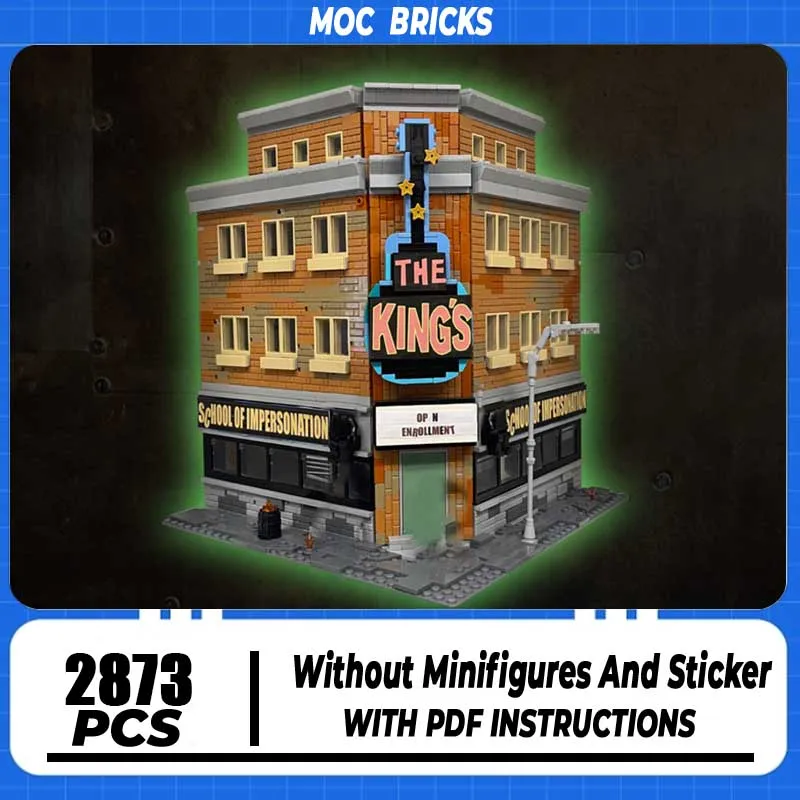 

Moc Building Blocks Modular The King's School of Impersonation Model Technology Gift Famous Scene Construstion DIY Assembly Toy