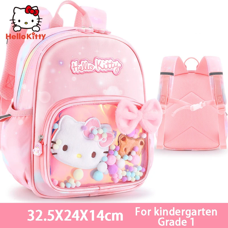 Miniso Hello Kitty Cinnamoroll Kuromi plecak dla dziewczynek duże dzieci Cartoon śliczny tornister przedszkole szkolna torba na książki prezenty dla