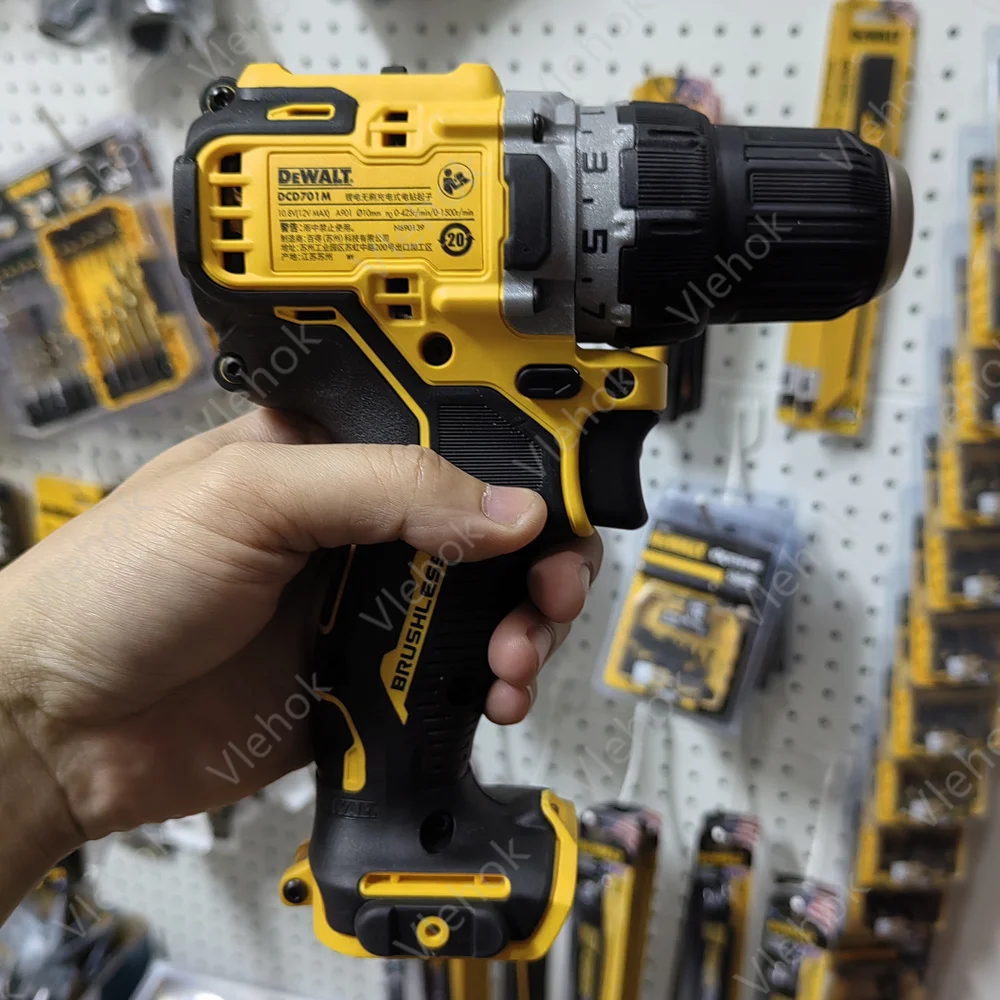 DeWalt 12V Brushless Drill DCD701M  57.5Nm Compact High Torque Cordless Impact Drill Driver Two-speed Variable Speed With LED