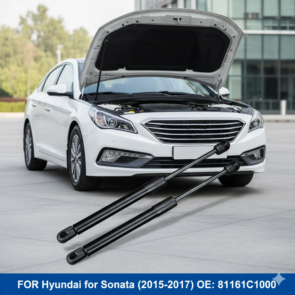 2PCS Front Bonnet Hood Gas Struts For Hyundai Sonata 2015 2016 2017 Lifts Gas Springs  OE 81161C1000