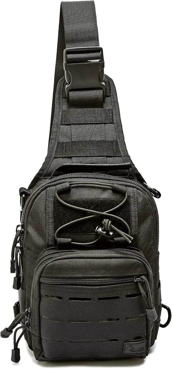 

Compact EDC Sling Bag - Concealed Carry Shoulder Bag for Range, Travel, Hiking, Outdoor Sports