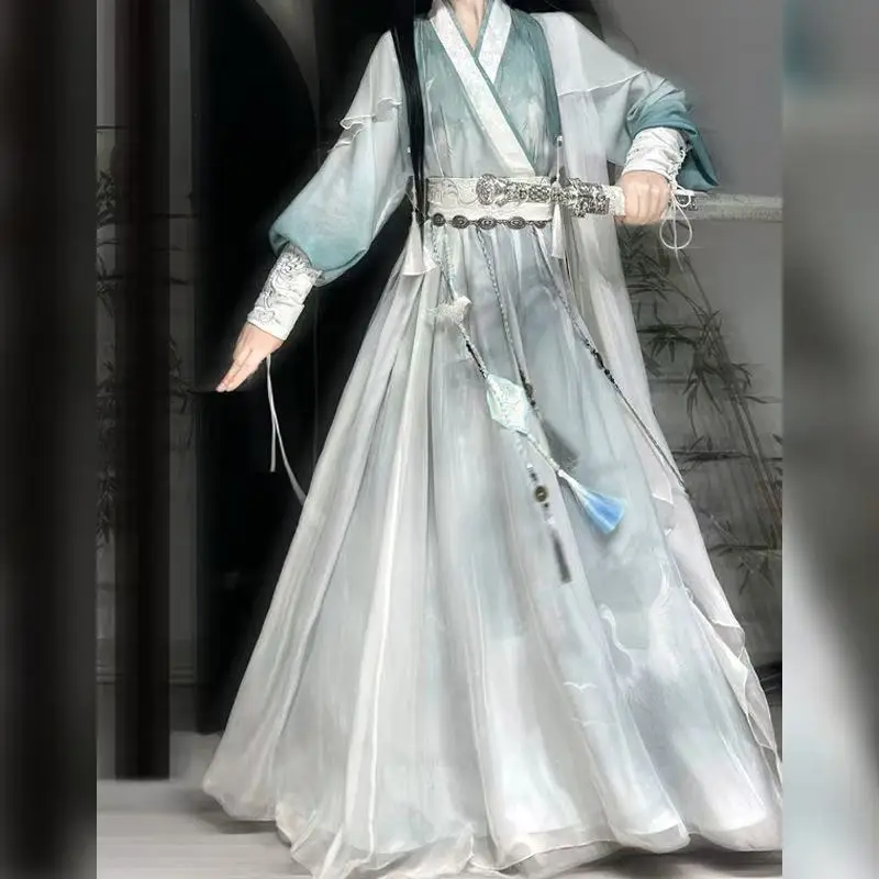 

Niche Youthful Sense Hanfu Upgraded New Chinese Style Fairy Martial Costume Stylish Boys Halloween Prince Cosplay Clothing Set