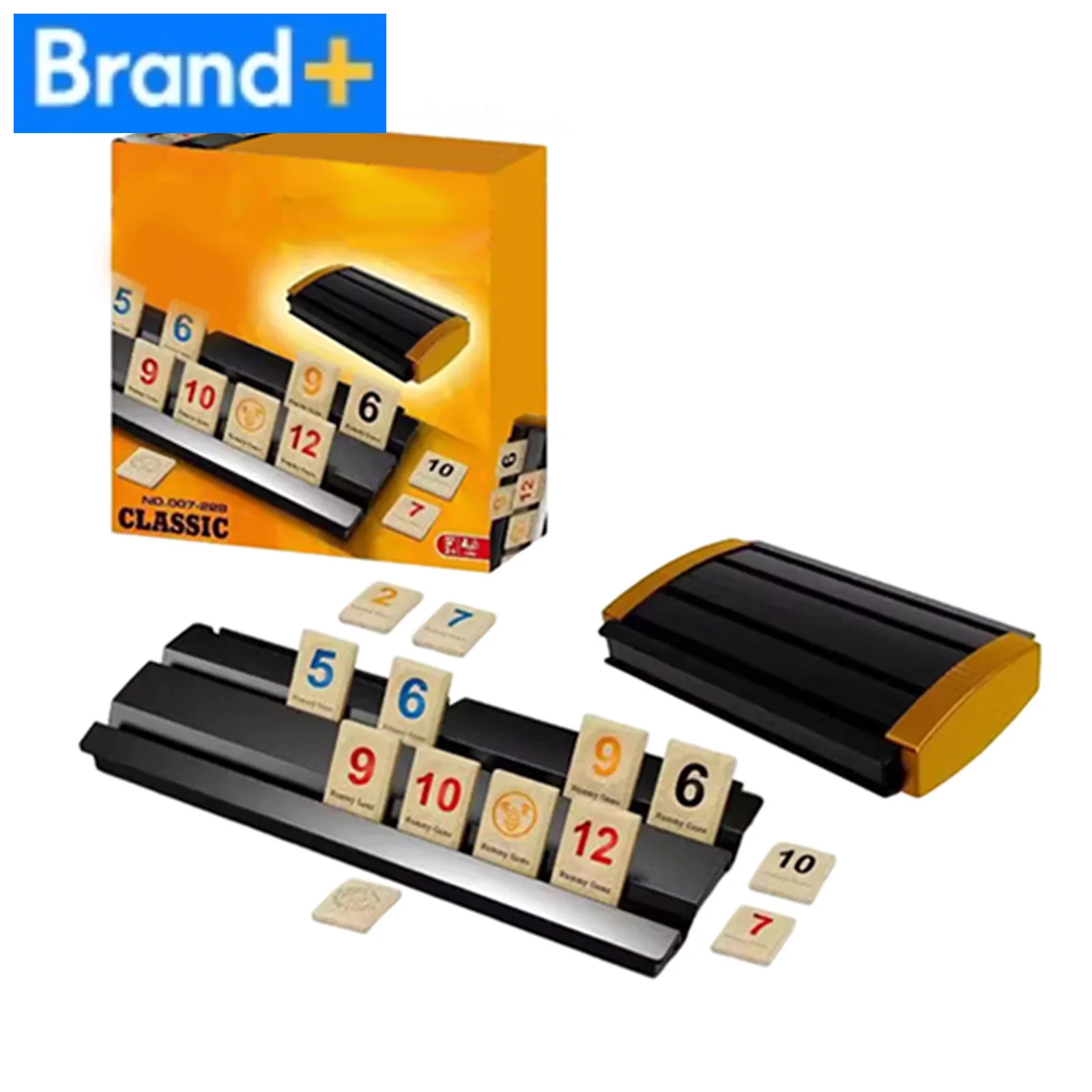 

No. 7-228 Large Number Tiles Game Set With Storage Trays - Classic Cube Edition Board Game For Family Game Night, Educational &