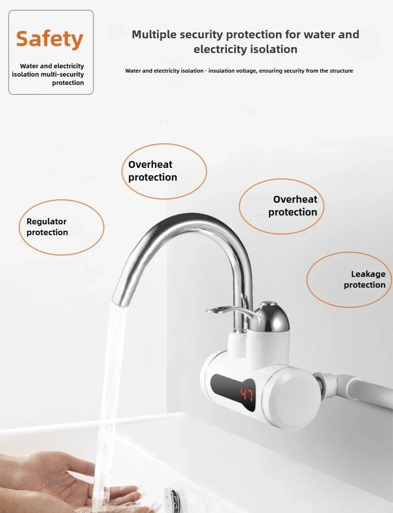 

Excellent Bathroom Quick Heating Faucet Electric Heating Faucet Instant Three-second Heating Kitchen Faucet Hot and Cold Models