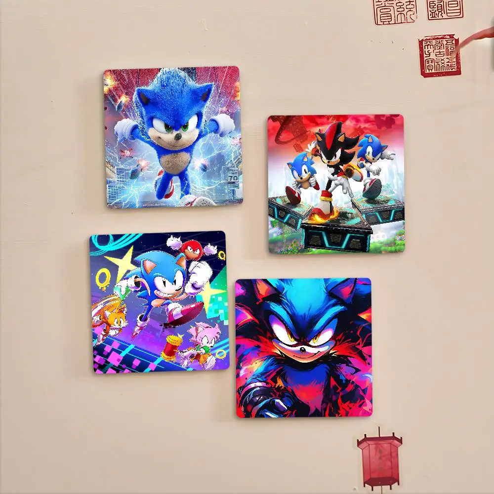 Aimant personnalisé Sonic The-Hgehog, personnage de dessin animé, décoration créative pour réfrigérateur, Collection de Fans, cadeaux