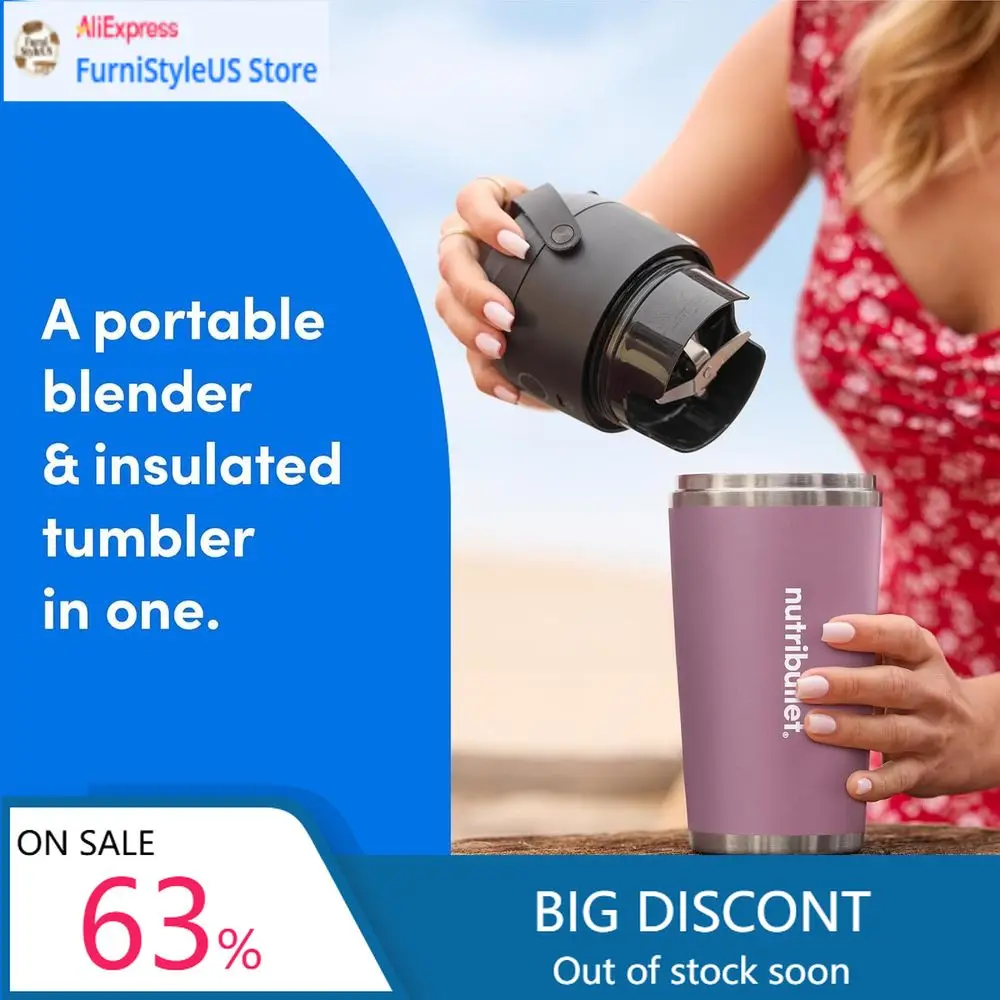 

PopularPortable Insulated Blender with Lavender Tumbler, Model 50350
