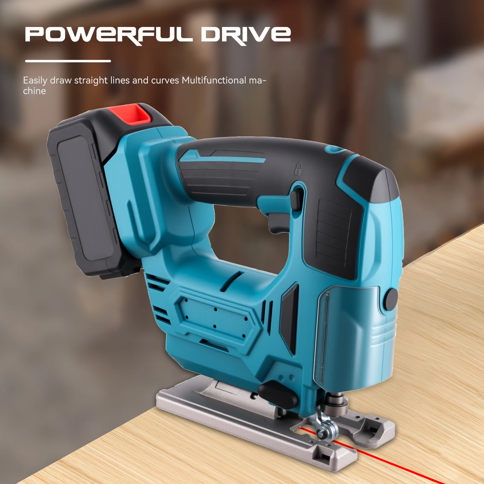 Seghetto alternativo elettrico a batteria con spazzola Degreat 45 ° Funzione di taglio a bevel per utensili da taglio di legno e metallo, compatibile con batterie Makita.