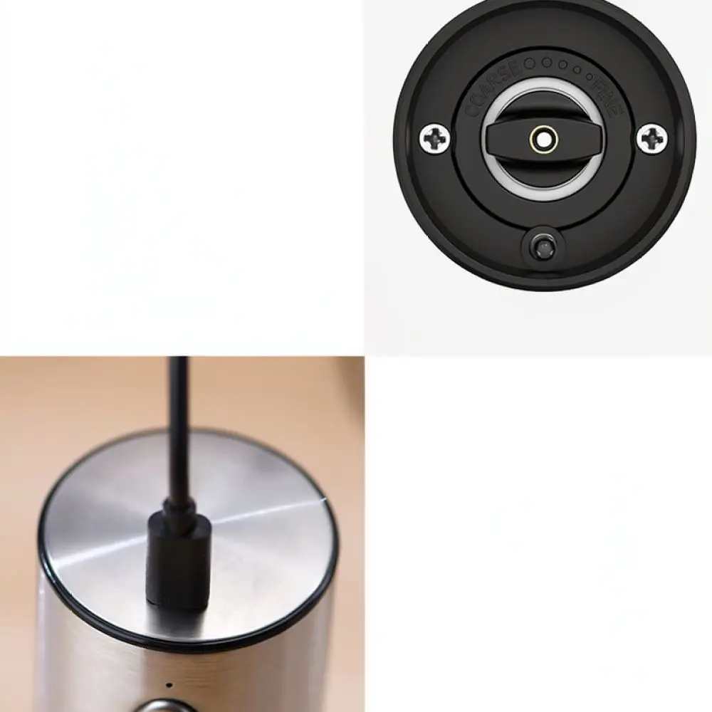 Stainless Steel Electric Pepper Grinder Automatic Salt Mill Kitchen Seasoning Tool USB Charging Adjustable Herb Grinder Gadget