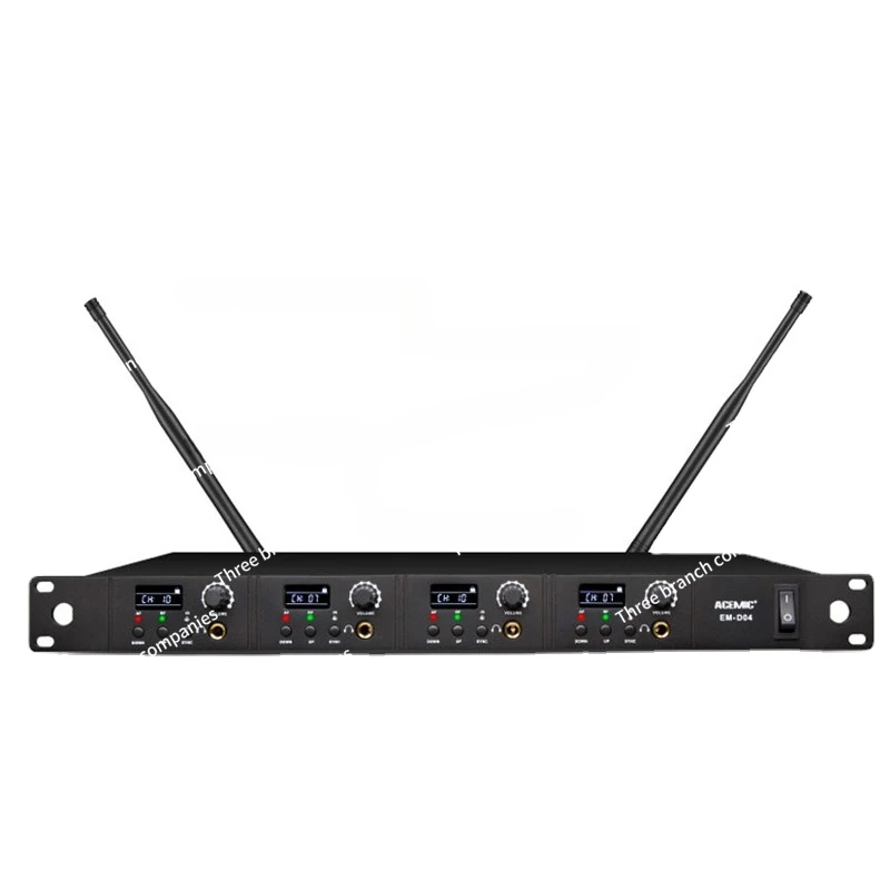 EM-D04 Wireless In Ear Monitor System 4 Channels Transmitter Host With 4 Bodypack Receivers For Stage Performance Return