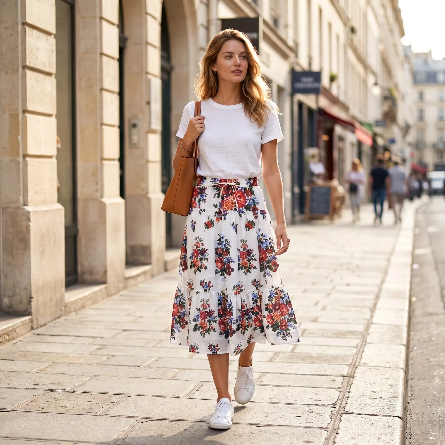 Fashion Women Skirt Solid Color Midi Skirt Casual Style Ladies Fashion Midi Skirt Simple Design Casual Daily Skirt BD0120