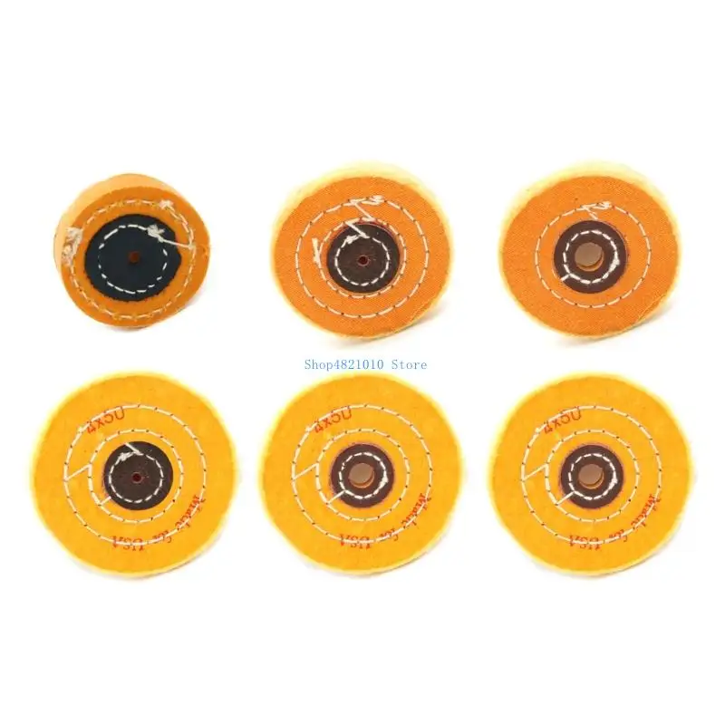 T3LF Heavy Duty Buffing Wheel For Metal Polishing Long Lasting Cotton Disc Suitable For Stainless Steel Aluminum Restoration