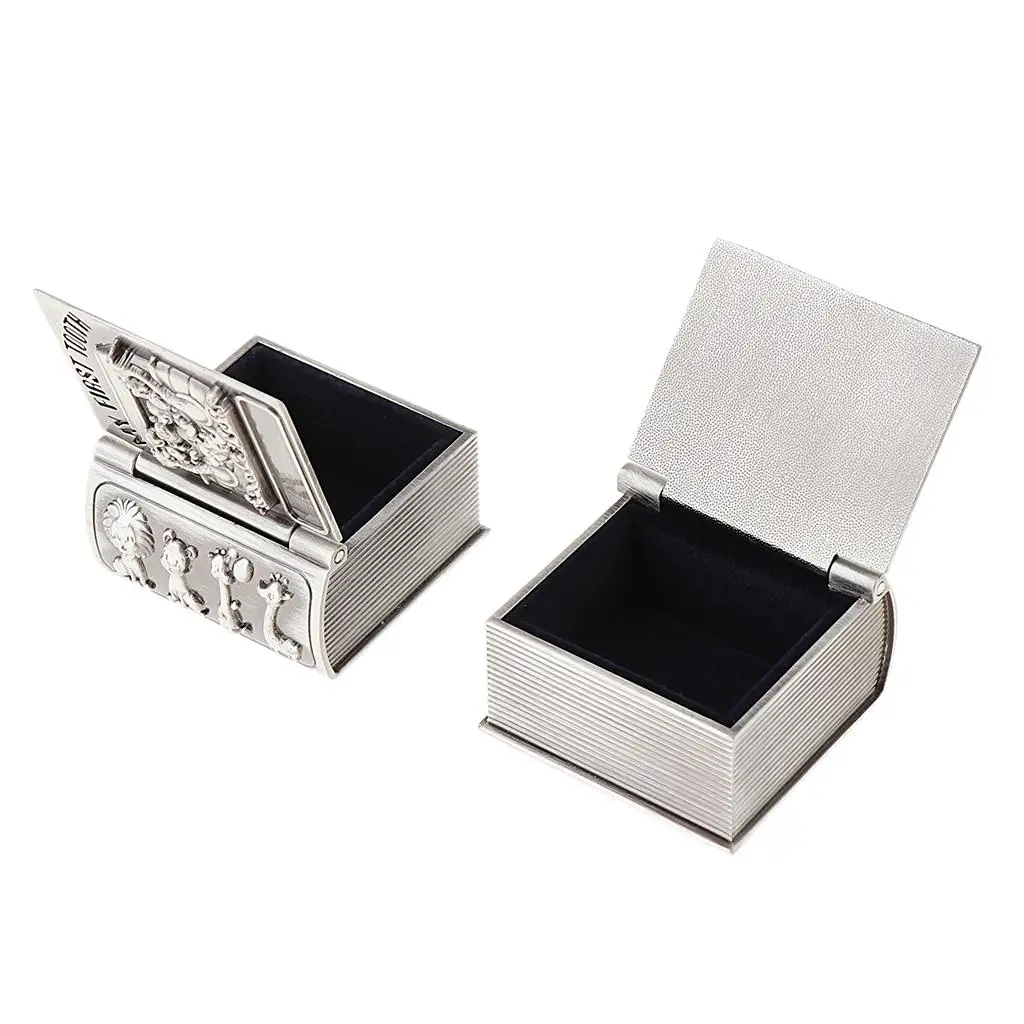 

First Tooth Curl Box Antique Silver Metal Memory Baby Trinket Holder for Baby Shower Gift Accessories