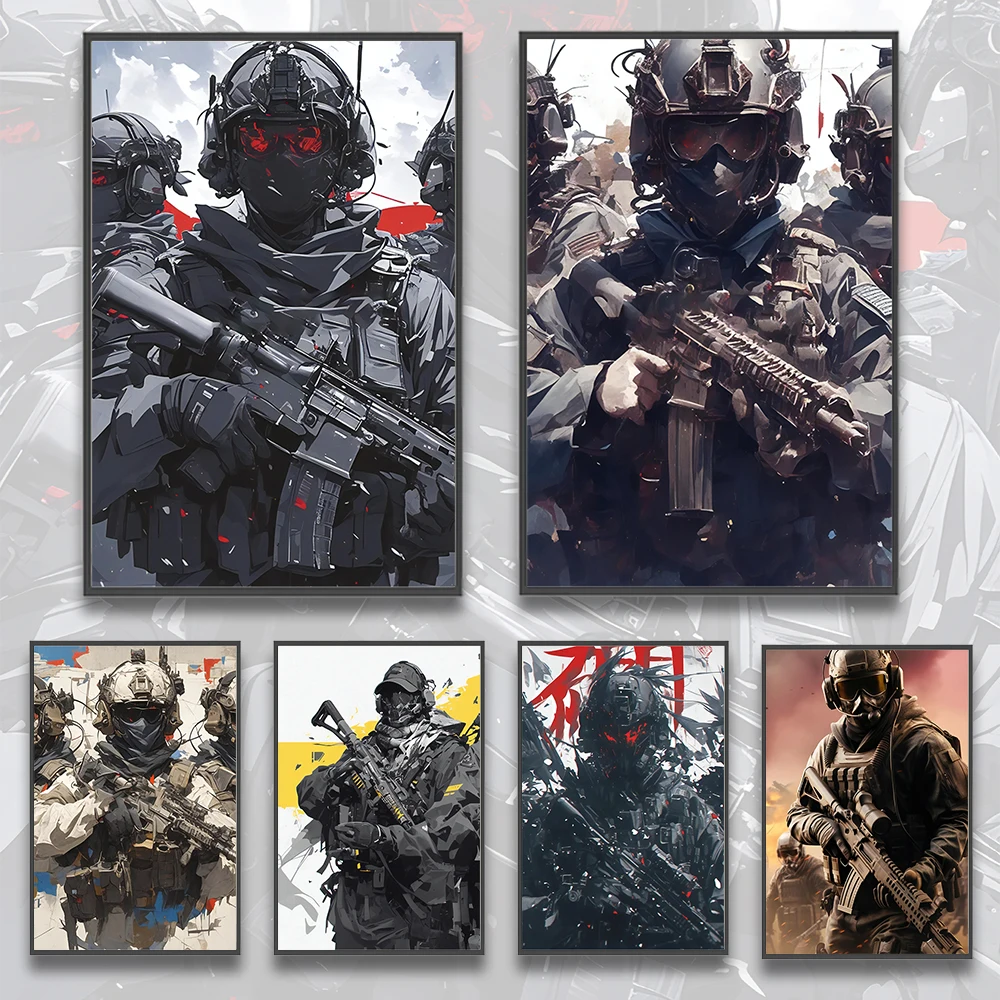 Self-adhesive Poster FPS Game Call of Duty Poster Anime Simon Riley HD Print Modern Wall Art Picture Living Room Decor Kid Gift