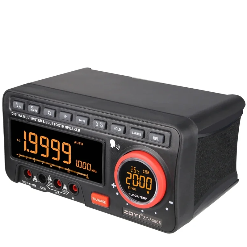 

APP BT Speaker Alarm Clock ZT-5566 ZT-5566/S Digital Multimeter AC/DC Current Voltage Temp Meter 19999 Counts Auto Wireless