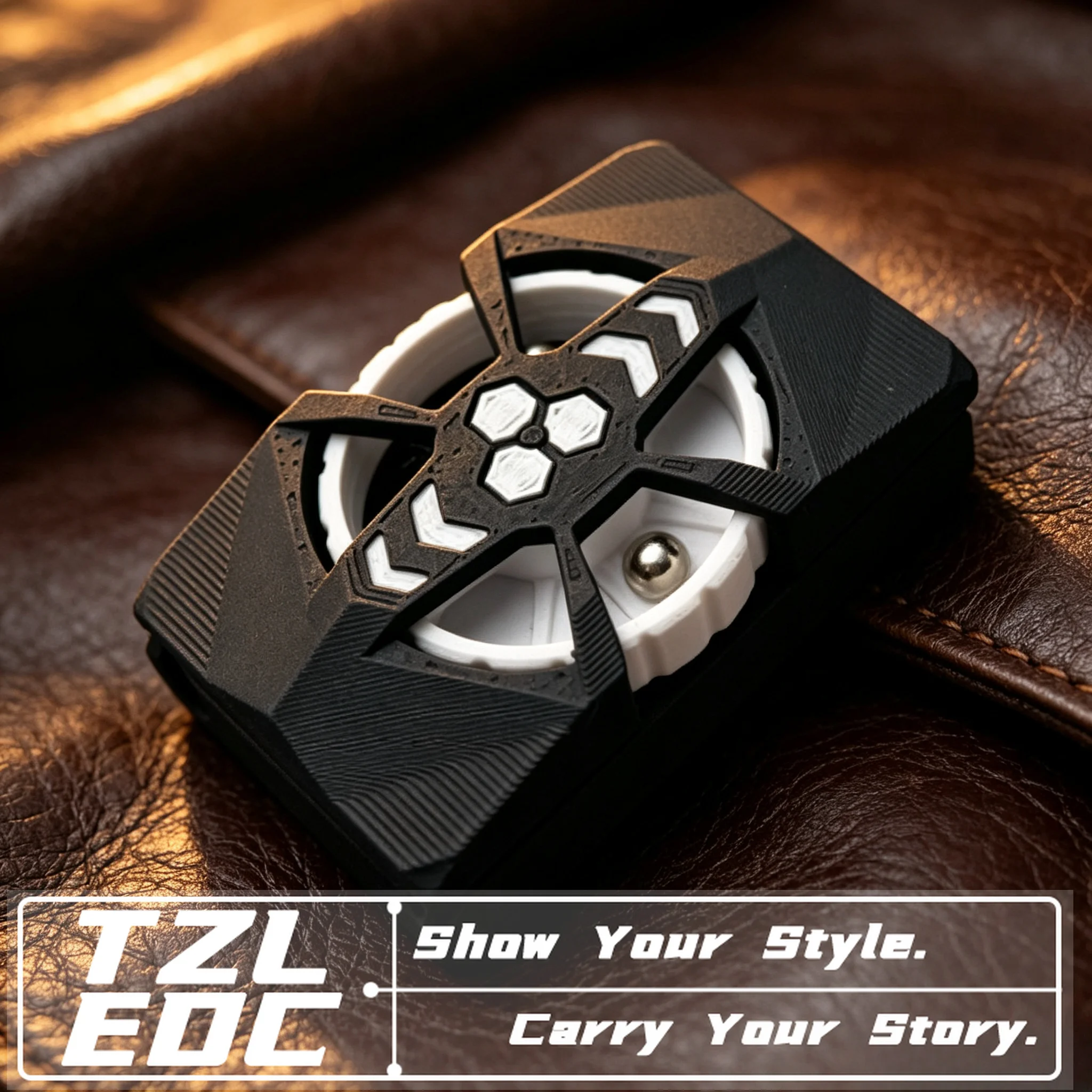 Unique Tactile EDC Fidget Toy, Vibration Core Stress Relief, Vaporwave Style, 3D Printed