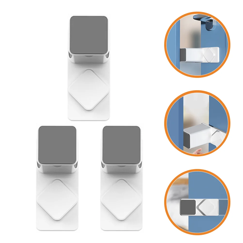 3 Pcs Door Stop Locks Slam Stopper Finger Pinch Guard Baby Proofing Safety Abs for