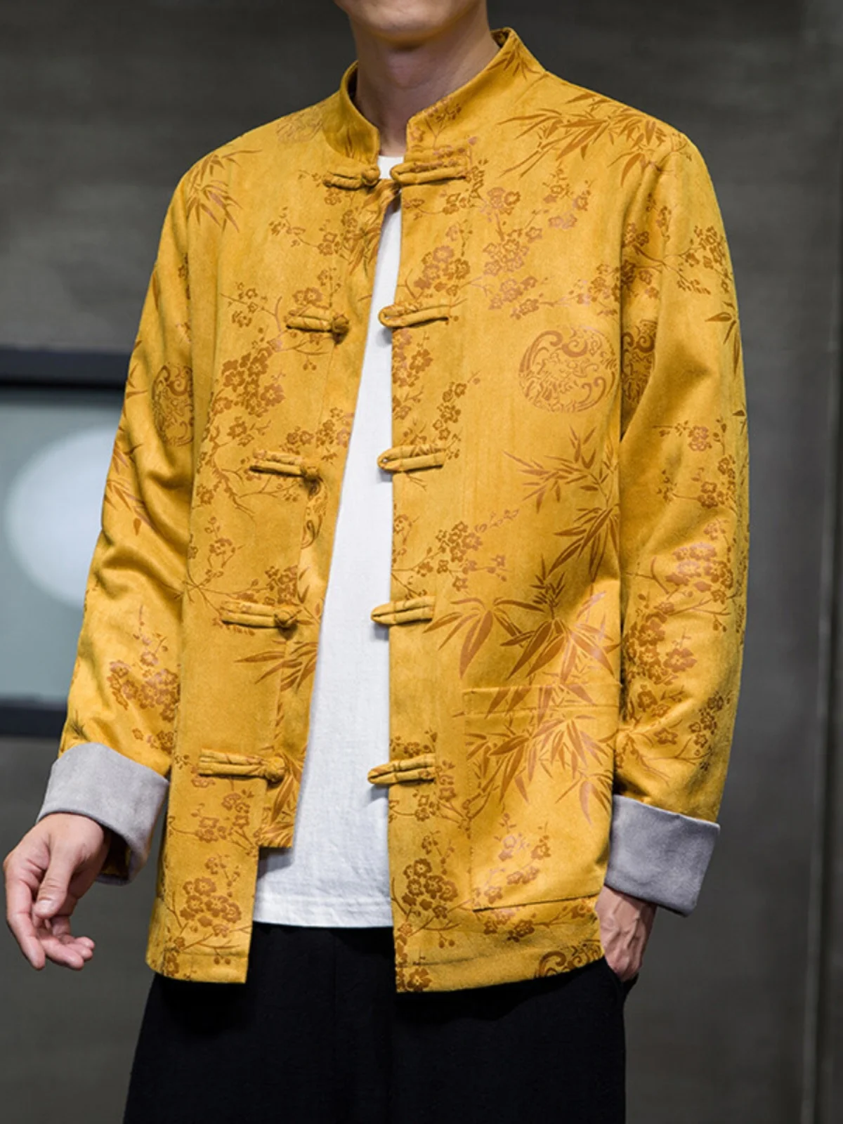 新しい中国風メンズジャケットコート春秋ルーズ大きいサイズ唐漢服中山スーツ若者人気スタンダードフィットアウターウェア