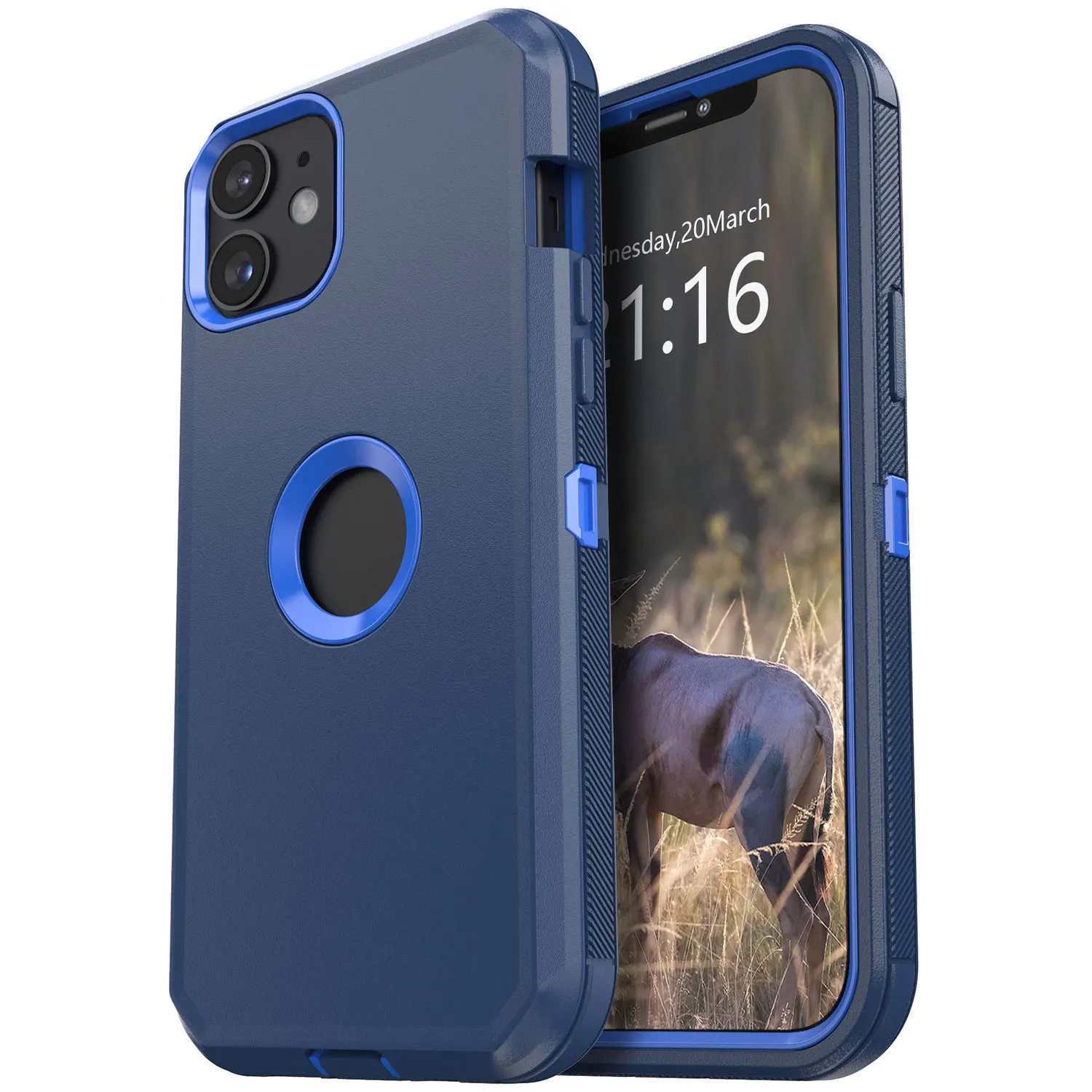 Blue For iPhone 11 Pro Max 11 Pro 11 Case Heavy Duty Shockproof Hard Protective Rugged Hybrid 3in1 Layers Phone Cover