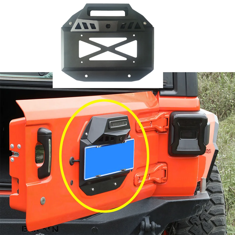 JL1273 Tailgate Decoration license plate holder with camera hole for jeep JL for wrangler 2018+ Auto Parts