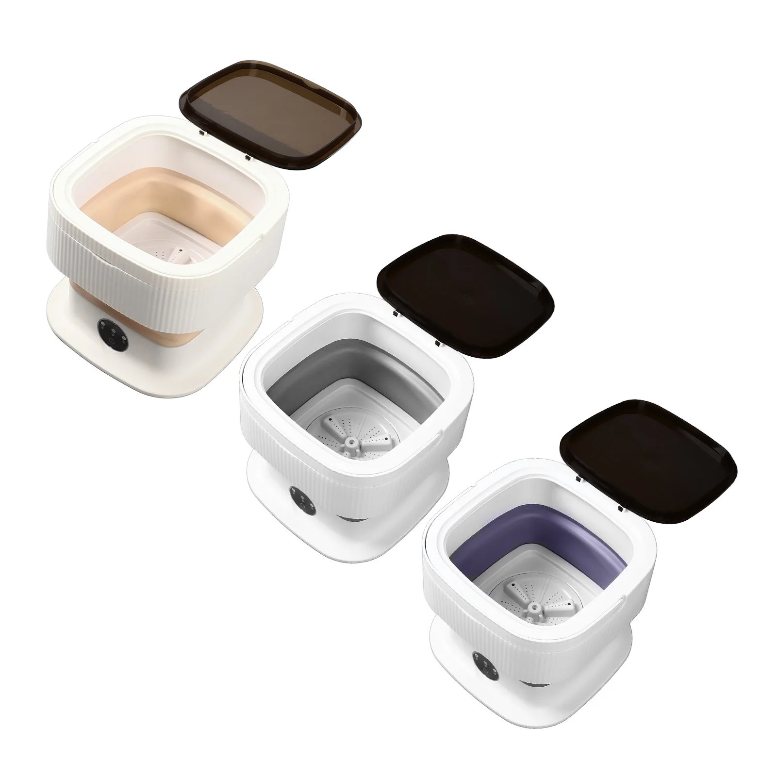 Складная Стиральная машина, компактная, с вилкой Стандарта США, от 100 до 240 В, Глубокая очистка, 3 режима, портативная мини-шайба для детской одежды, бюстгальтера