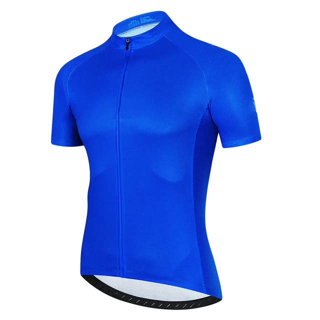 Fluorescent Yellow Summer Short Sleeve Quick-Dry MTB Bicycle Cycling Jersey Men Outdoor Bike Top Solid Color Clothing Sportswear