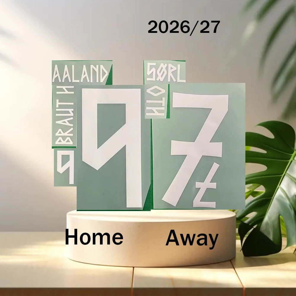 2026/27 Nor2way nation name ting BRAUT HAAL9AND nameset iron on NU20SA nameset soccer sponsor thermal badge top AAAA quality