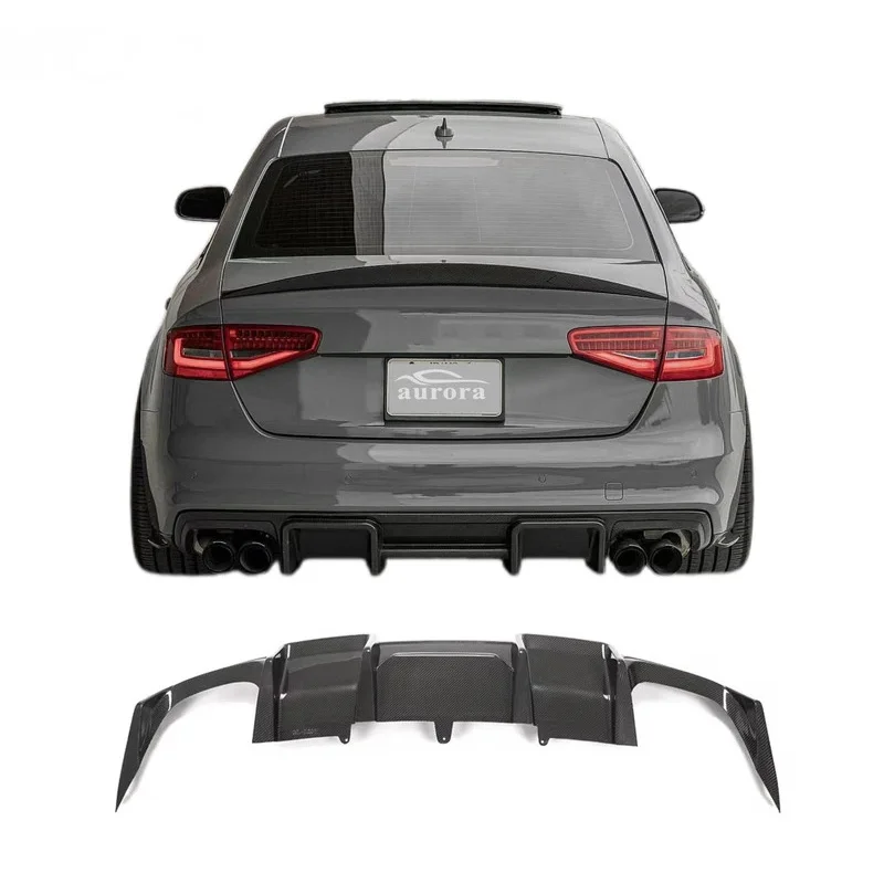 

Lip Spoiler 2013-16 High Quality Factory Price Fits Real Carbon for A4 S-line S4 B8.5 Rear Bumper Diffuser OEM Carbon Black