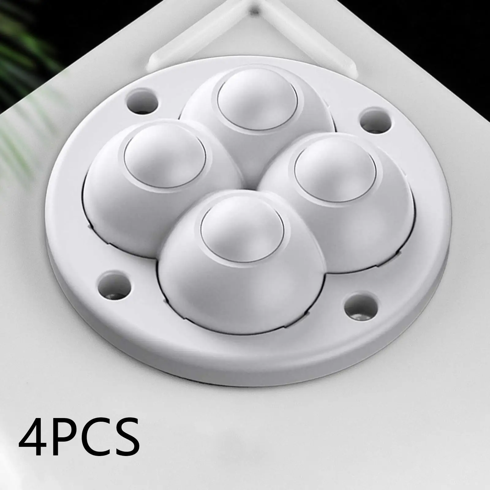 4x 360 Swivel Self Adhesion Caster Wheel,Universal Wheel Swivel Pulley for Tool Case Small Appliance Mop Bucket Storage Bins