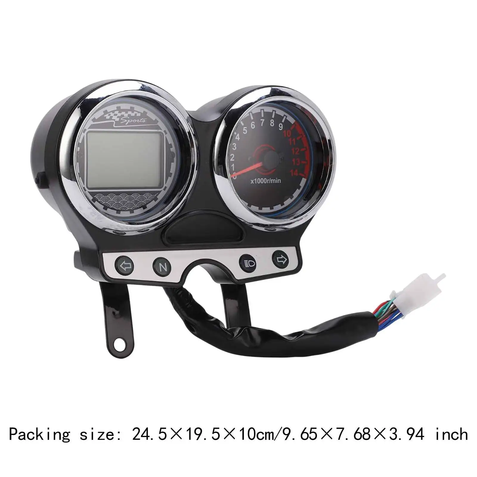 

Motorcycle Speedometer Tachometer 12V Mileage Display Replacement for Suzuki EN125-2F EN150-a Repair Parts Simple Assembly