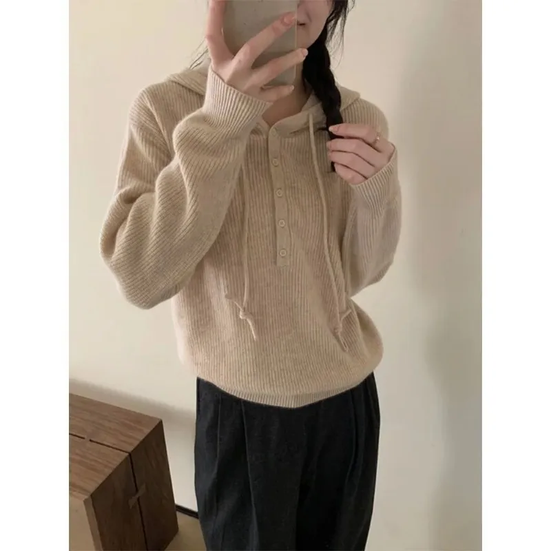 

Hooded Sweater Long-sleeved Women's Autumn and Winter Loose Pullover Sweatshirt Bottoming Shirt