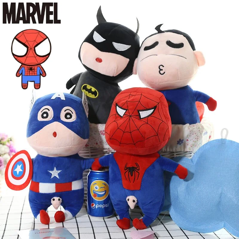 

Новый Marvel Капитан Америка Человек-Паук милый креативный аниме мультяшный узор плюшевая игрушка для мальчиков и девочек, новый стильный подарок на праздник