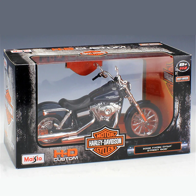 

Maisto 1:12 2006 Harley FXDBI Dyna Street Bob Alloy Motorcycle Model Simulation Metal Toy Street Motorcycle Model Childrens Gift