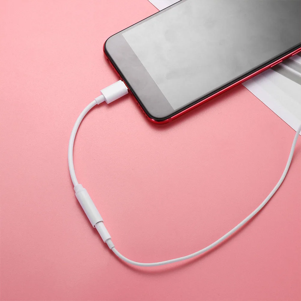 

2Pcs Type-C to 3.5mm Audio Adapter Cable Durable PVC Copper Material Compatible for Mobile Phone Earphones Phone Convertor