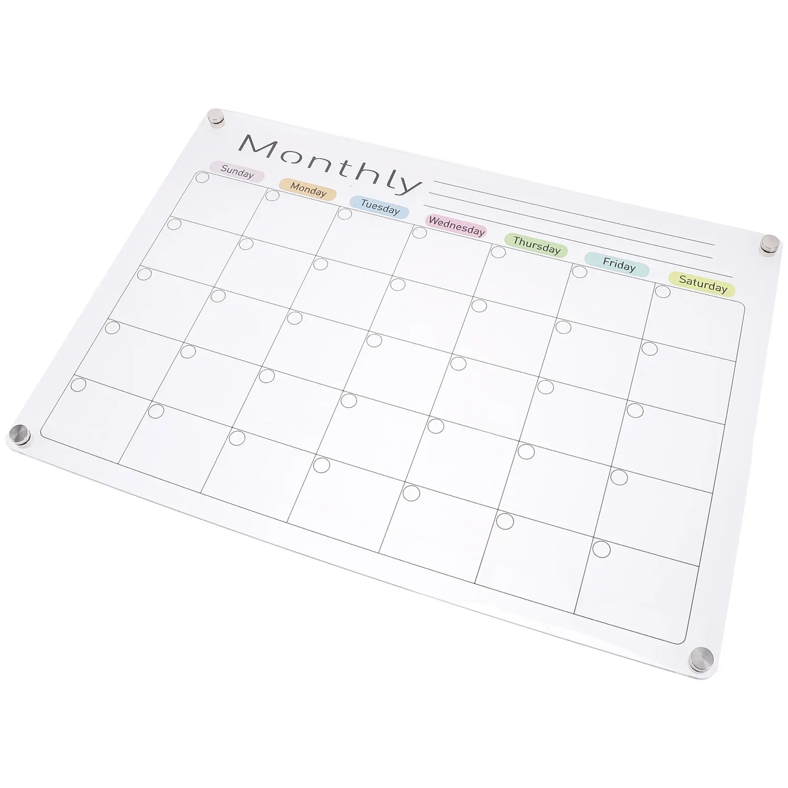 Magnetic Acrylic Planning Board Refrigerator Dry Erase Whiteboard Schedule Reminder Kitchen Message Organizer Reusable