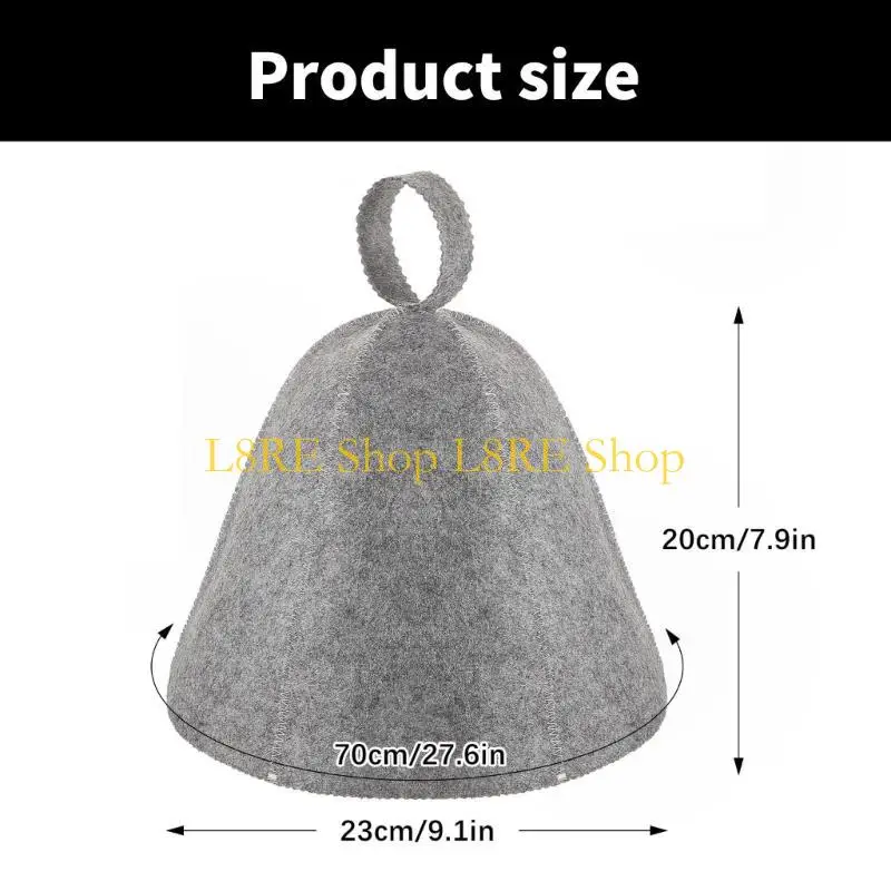 L8RE 2PCS قبعات ساونا قبعات الصوف SPAs قبعة مقاومة لدرجات الحرارة عالية درجة الحرارة