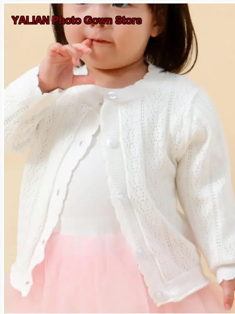 Baby Girl Cotton Cardigan Kids Summer Thin Air Conditioning Top Girls