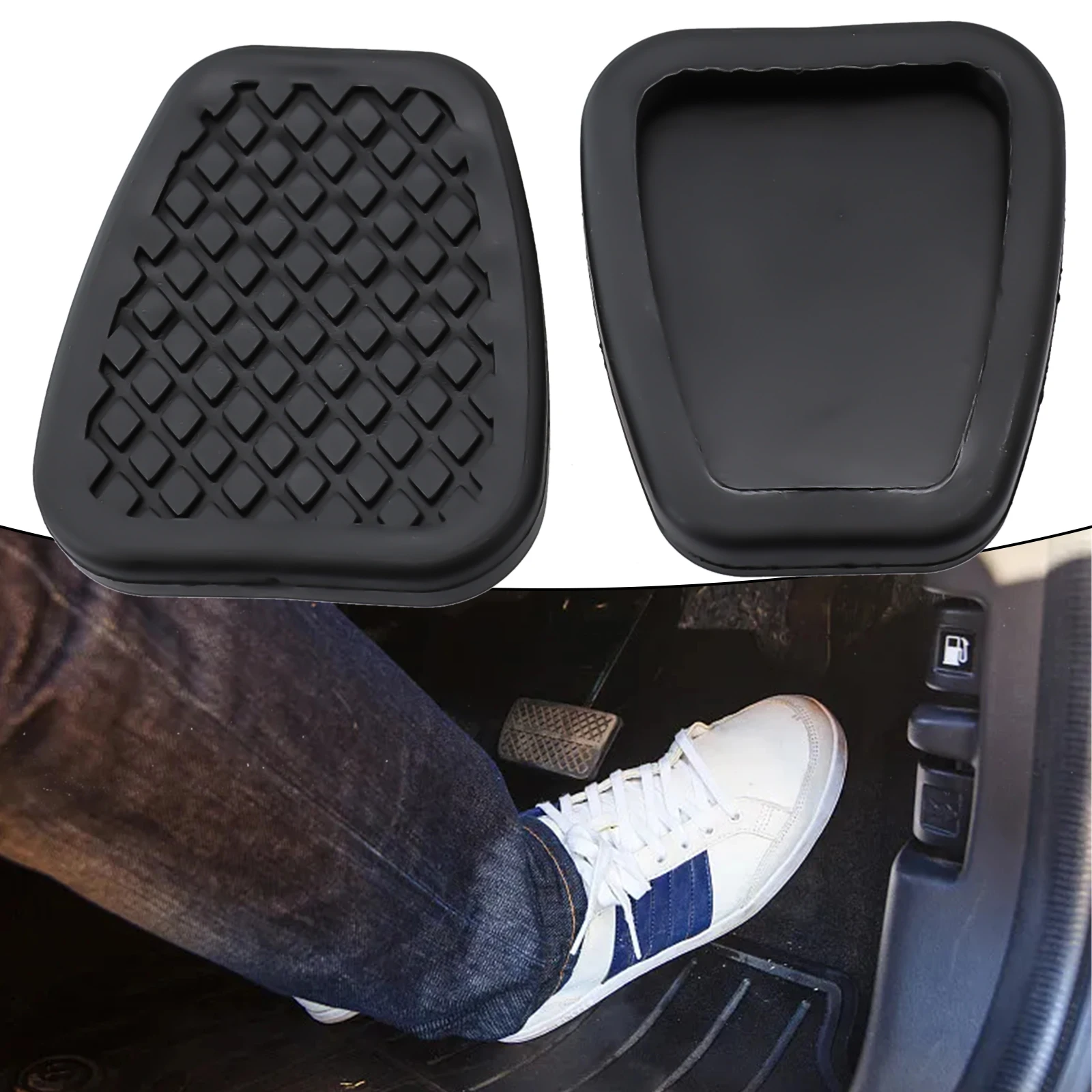 2Pcs Car Brake Clutch Pedal Rubber Pad Cover For Honda For CRV 98-01 For CR-Z 11-16  Skid-proof Car Accessories