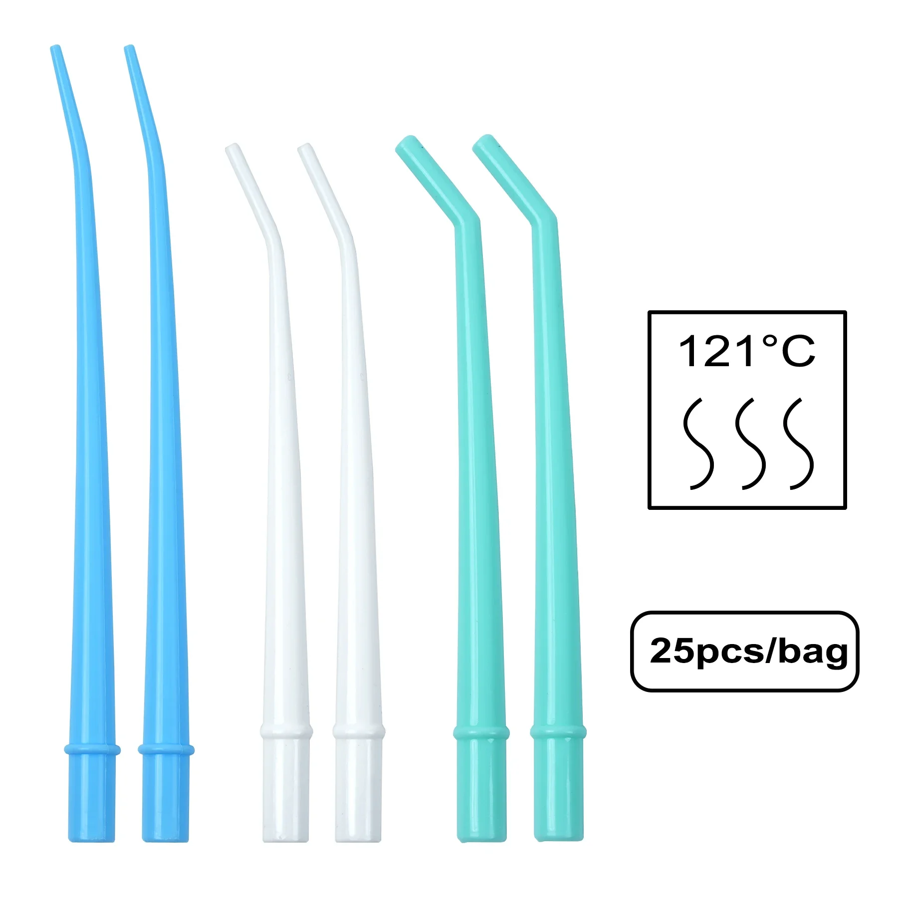 

25pcs Dentistry Suction Tube 1/4" 1/8'' 1/16'' Odontologia Plastic Curved Tips Surgical Aspirator Dental Saliva Ejector Tips