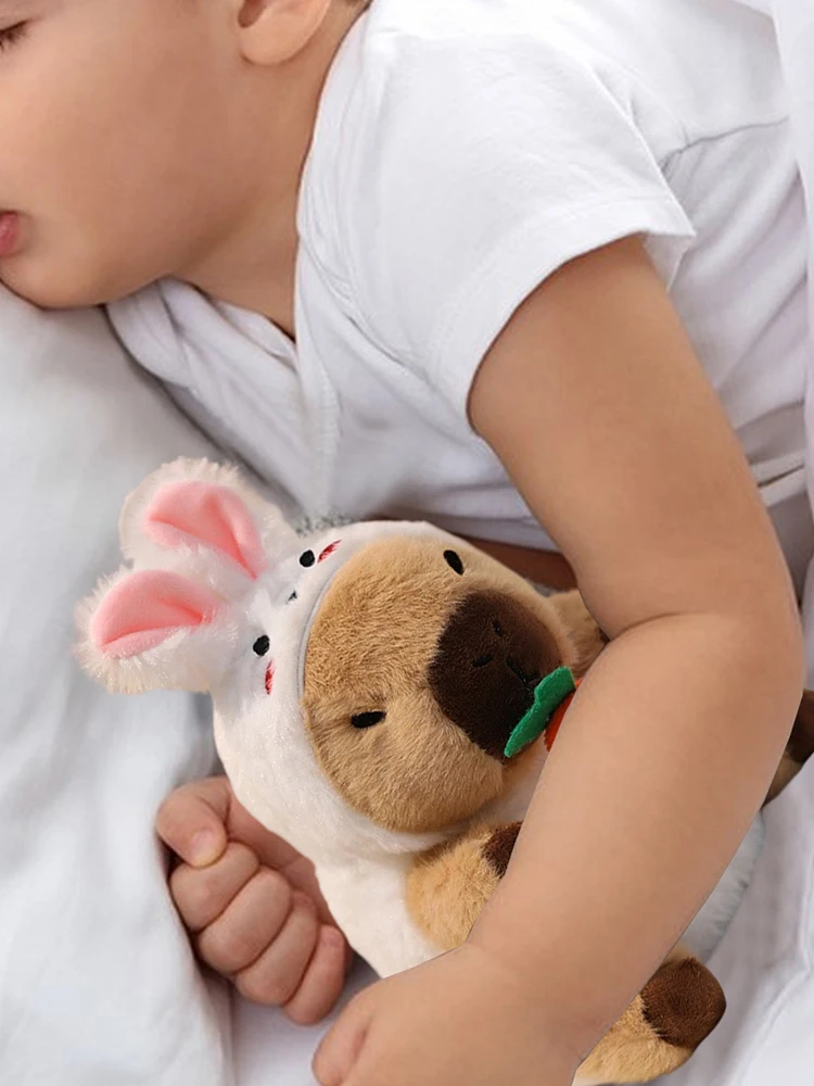 20cm Cute Capybara Plush Toy Huggable Stuffed Animal Doll Decorative Throw Pillow Soft Pet Buddy Adorable Home Decor Kids Gifts