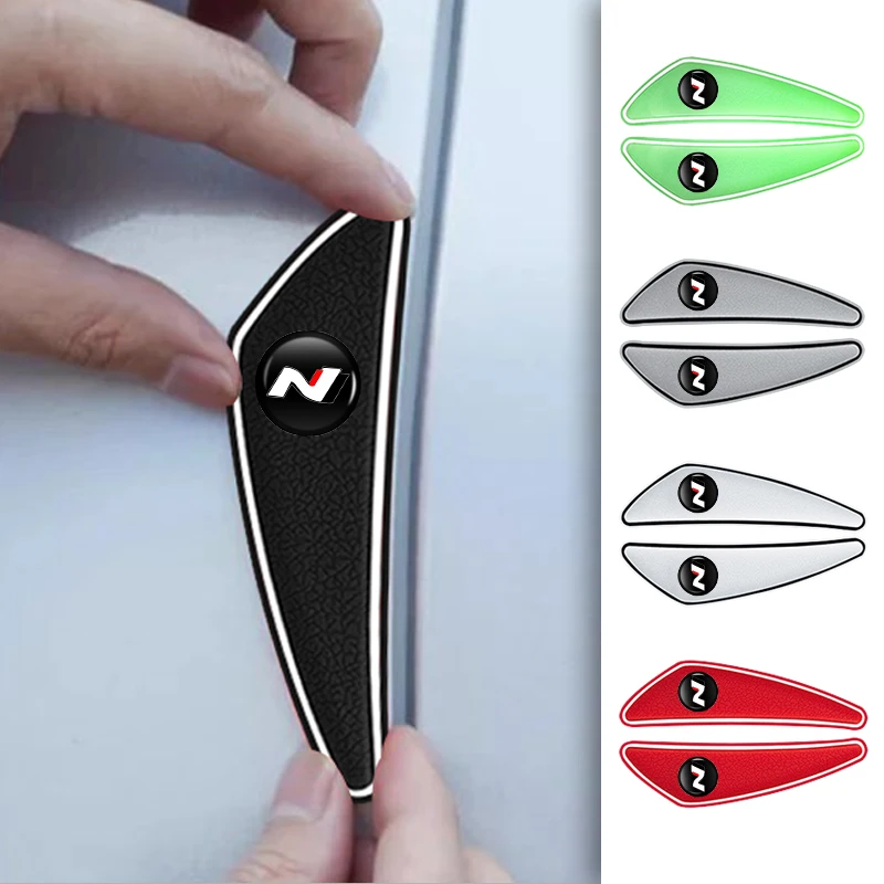 4PCS Car Door Edge Protector Guards Sticker Strip Accessories For Hyundai N Line Performance Santa Fe MX5 I20 IX35 I30 Creta