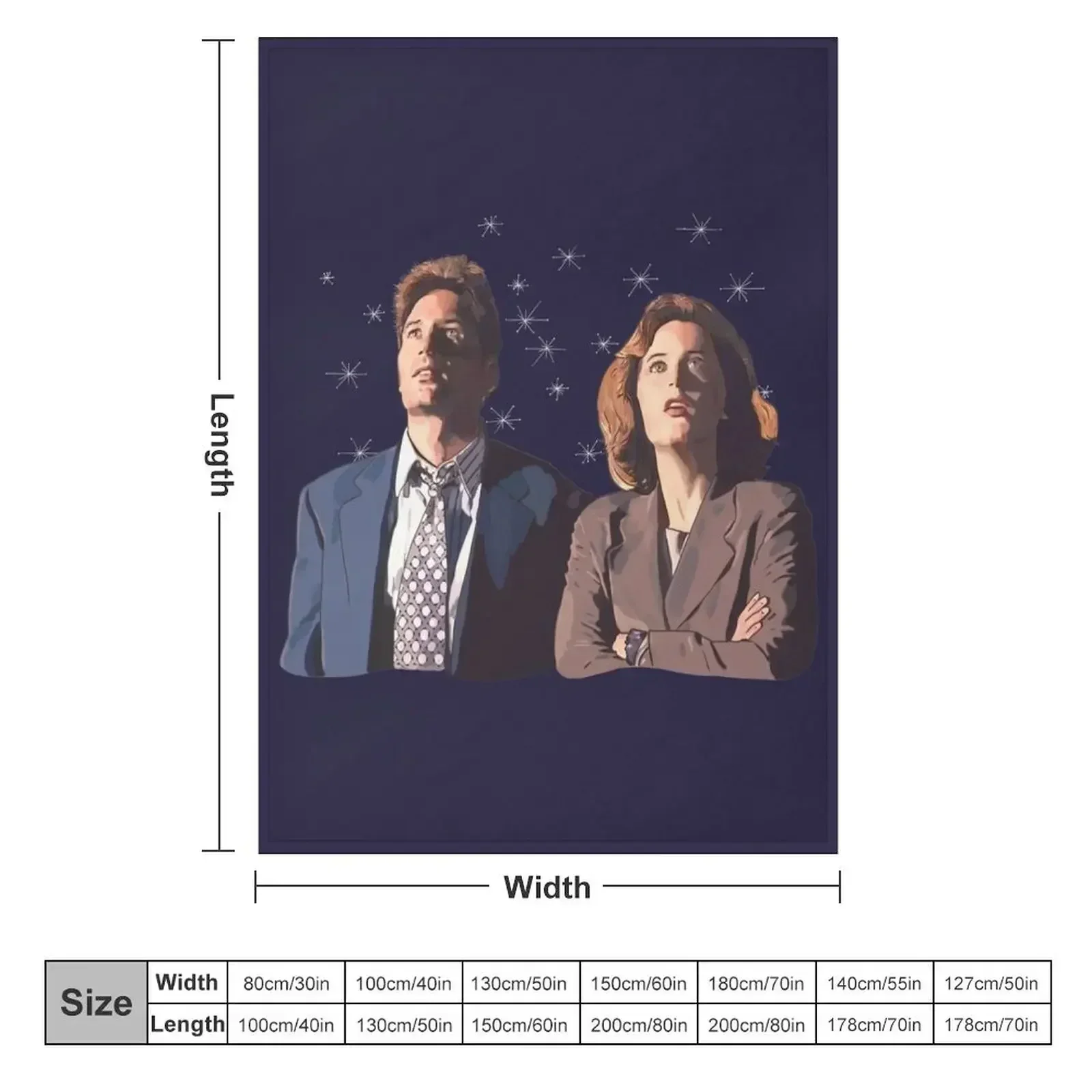 the X files deep throat Fox Mulder and Dana Scully Throw Blanket Beautifuls Winter beds Weighted Blankets