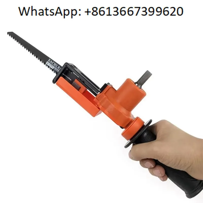 Electric drill jig saw adapter reciprocating conversion attachment for drilling multi-function tube sheet cutting tool