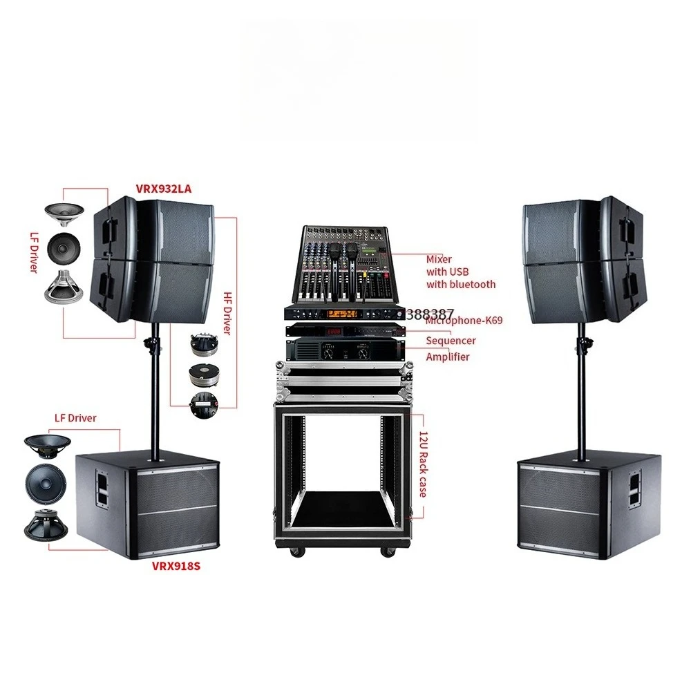 

Portable Concert Wedding Powered Single 12 Inch Line Array and 18 Inch Sub-bass Set